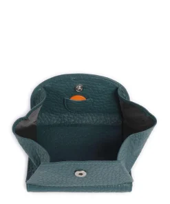 Hirsch Tori RFID Geldbörse genarbtes Rindsleder petrol