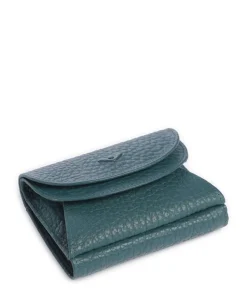 Hirsch Tori RFID Geldbörse genarbtes Rindsleder petrol