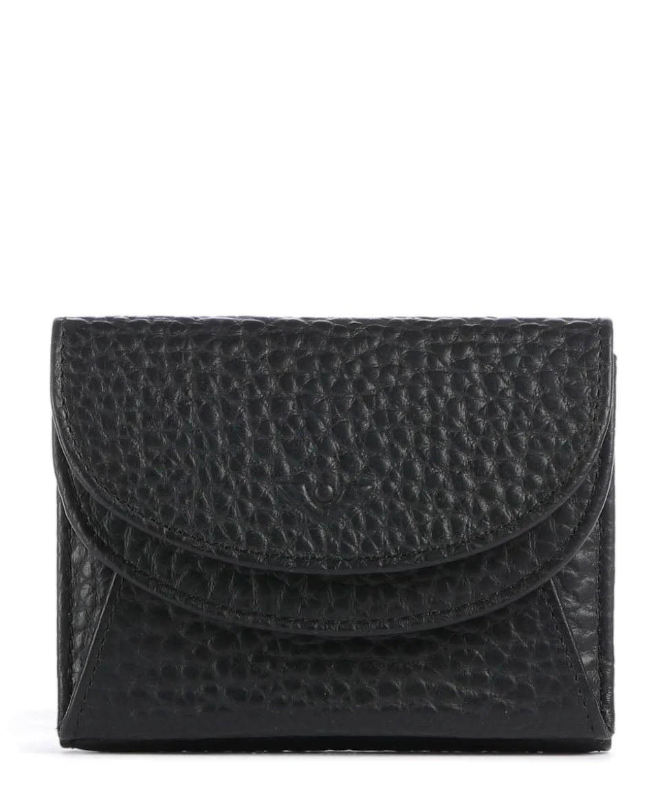Hirsch Tori RFID Geldbörse genarbtes Rindsleder schwarz