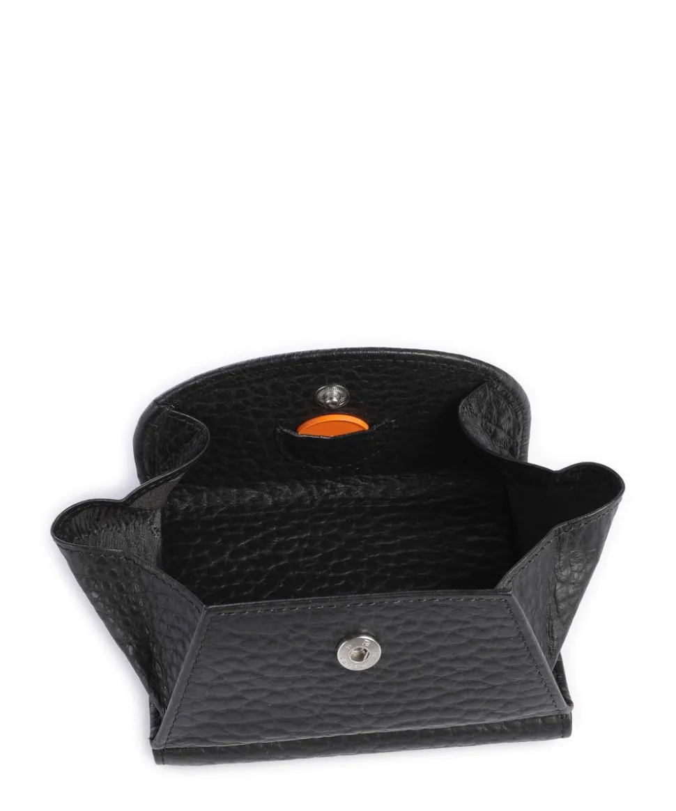 Hirsch Tori RFID Geldbörse genarbtes Rindsleder schwarz