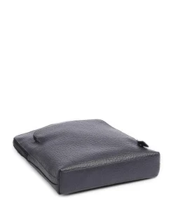 Hirsch Umhängetasche genarbtes Leder dunkelblau