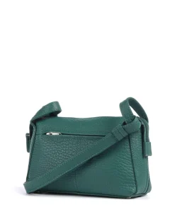 Hirsch Xantia Umhängetasche genarbtes Leder grün