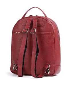 Hirsch Zamira Rucksack genarbtes Leder rot