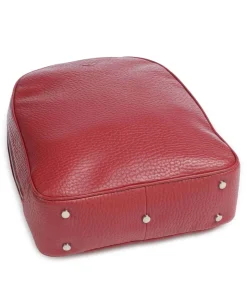 Hirsch Zamira Rucksack genarbtes Leder rot