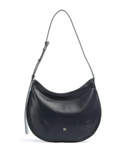 Hispani Beuteltasche fein genarbtes Leder navy