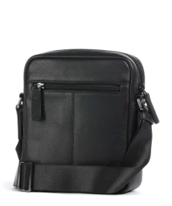 Horizon Umhängetasche genarbtes Rindsleder schwarz