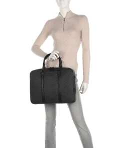 Hudson Aktentasche 15″ Lederimitat schwarz