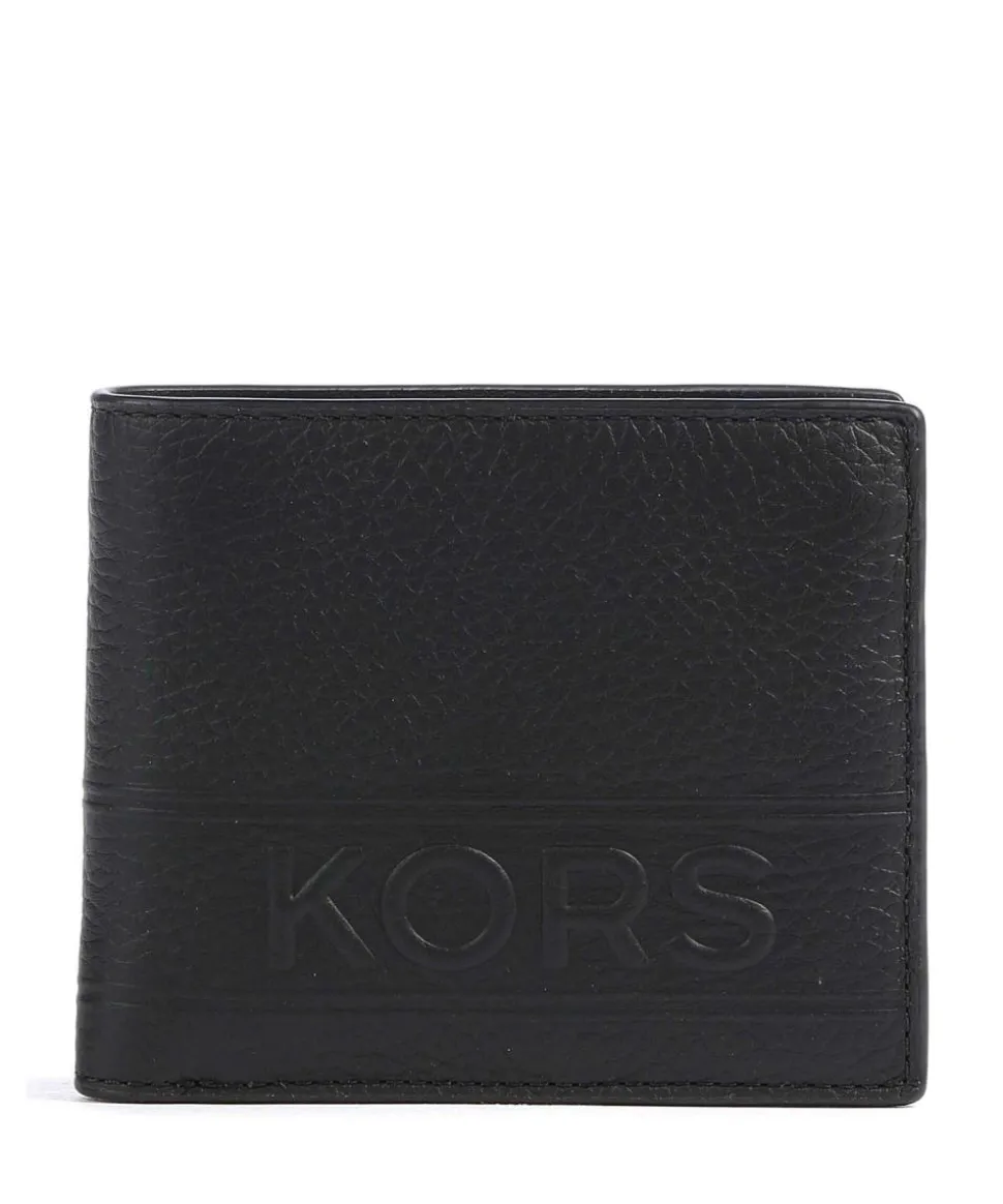 Hudson Geldbörse genarbtes Rindsleder schwarz