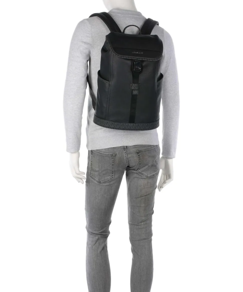 Hudson Rucksack 13″ genarbtes Leder schwarz