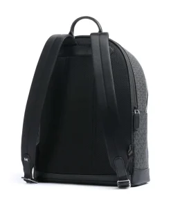 Hudson Rucksack Lederimitat schwarz