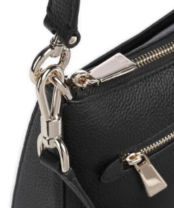 Hudson Schultertasche genarbtes Rindsleder schwarz