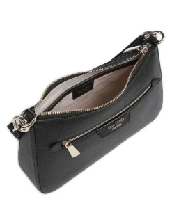 Hudson Schultertasche genarbtes Rindsleder schwarz