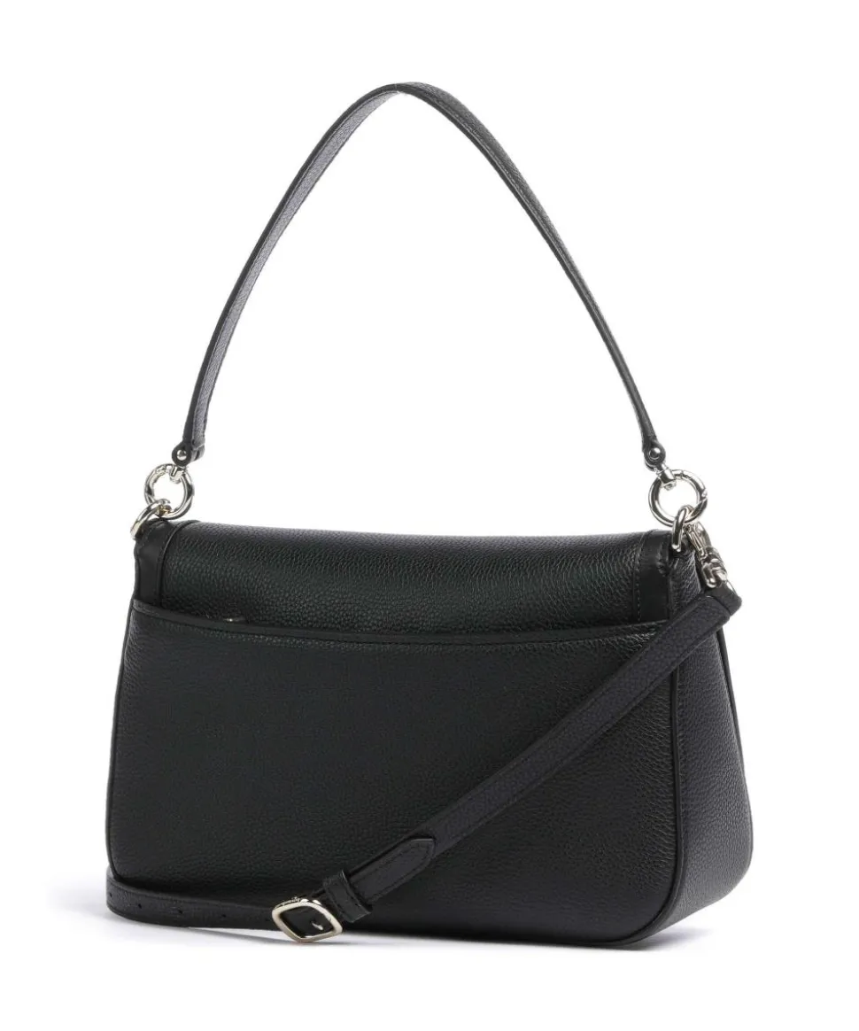 Hudson Schultertasche genarbtes Rindsleder schwarz