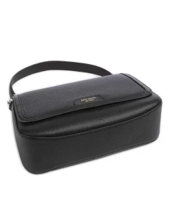 Hudson Schultertasche genarbtes Rindsleder schwarz