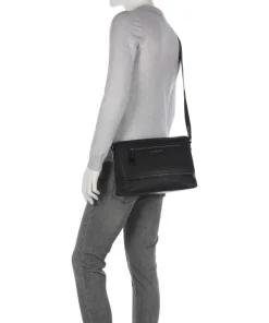 Hudson Umhängetasche genarbtes Rindsleder schwarz