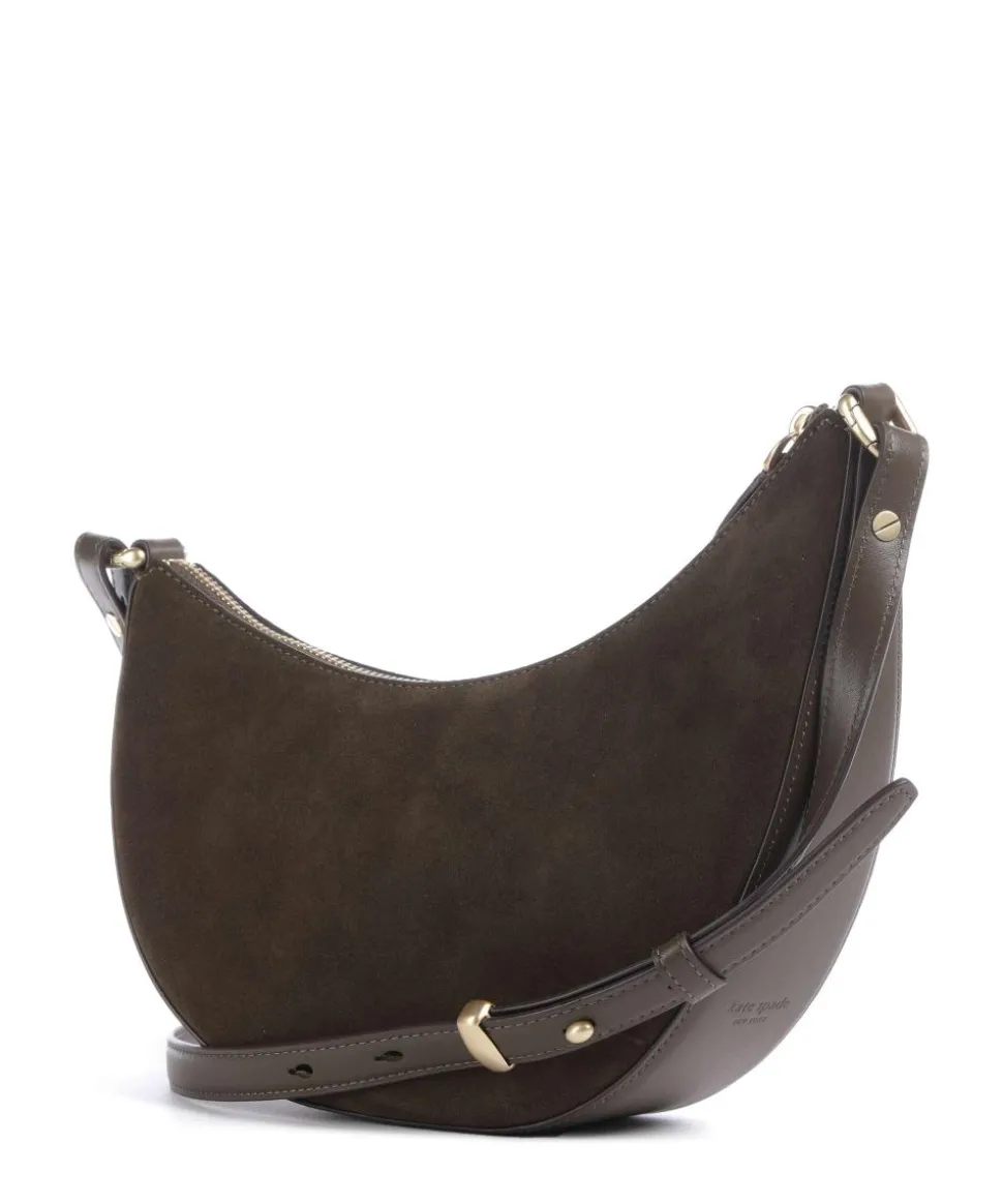 Hug Umhängetasche aufgerautes Rindsleder dunkelbraun