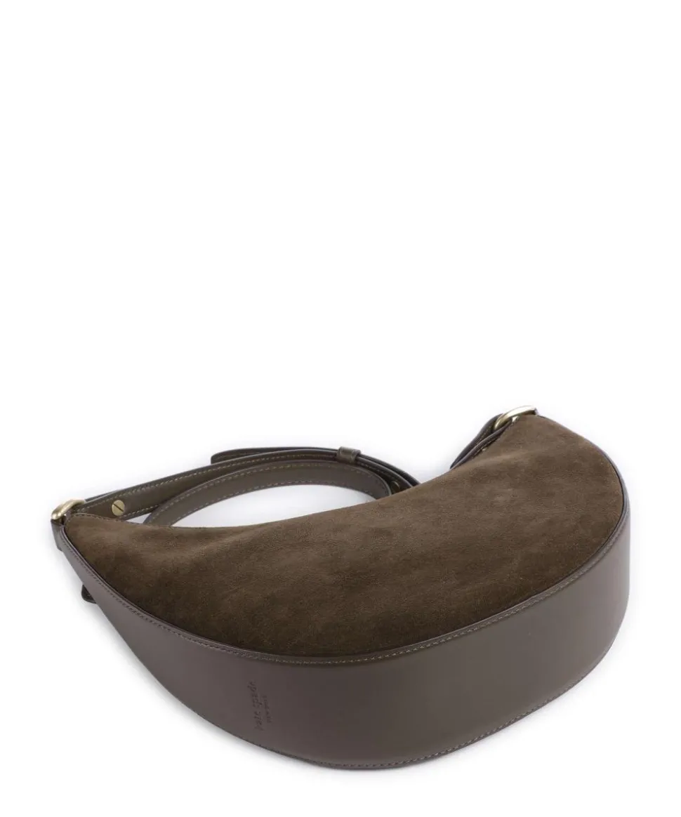 Hug Umhängetasche aufgerautes Rindsleder dunkelbraun