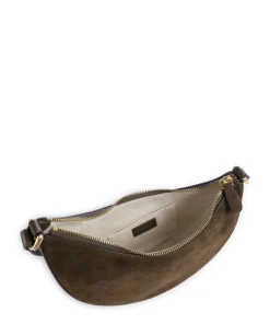 Hug Umhängetasche aufgerautes Rindsleder dunkelbraun