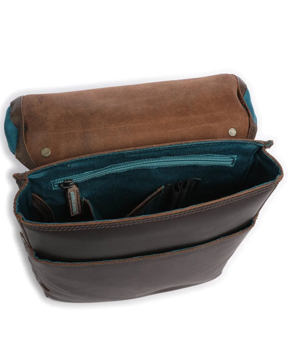 Hunter Jason Umhängetasche Büffelleder dunkelbraun