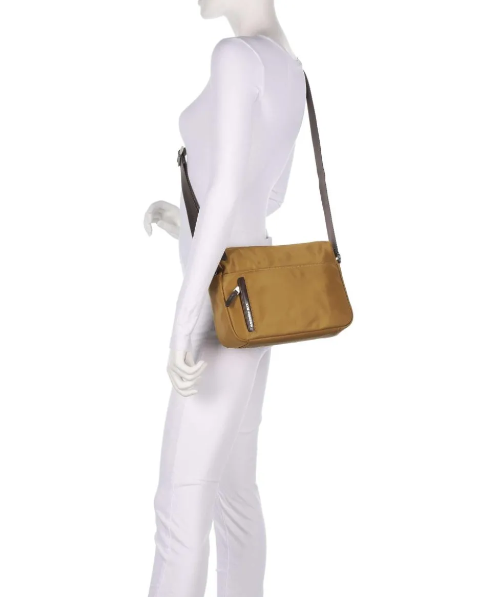 Hunter Schultertasche Nylon ocker