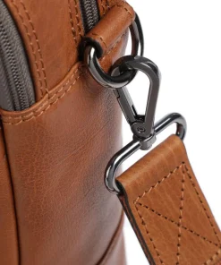 Hyde Aktentasche 15″ genarbtes Leder cognac