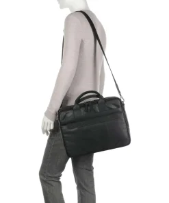Hyde Aktentasche 15″ genarbtes Leder schwarz