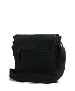 Hyde Kuriertasche Leder schwarz