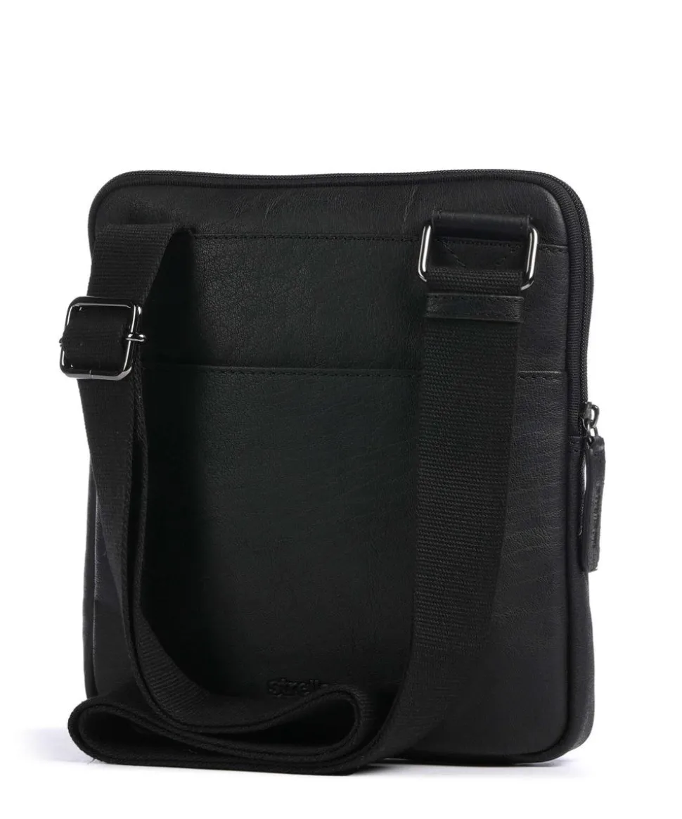 Hyde Park Brian Umhängetasche fein genarbtes Leder schwarz