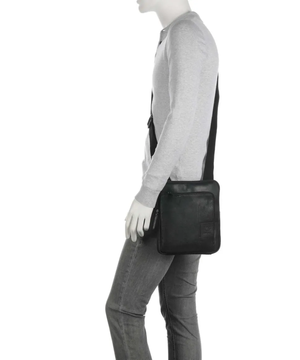 Hyde Park Brian Umhängetasche fein genarbtes Leder schwarz