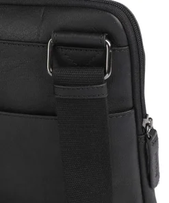 Hyde Park Brian Umhängetasche fein genarbtes Leder schwarz