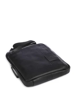 Hyde Park Brian Umhängetasche fein genarbtes Leder schwarz