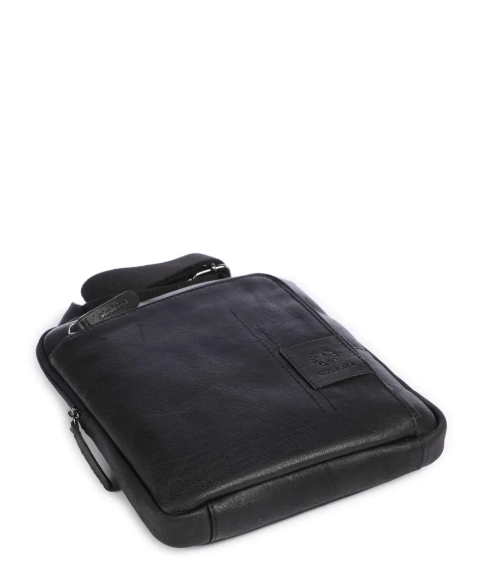 Hyde Park Brian Umhängetasche fein genarbtes Leder schwarz