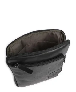 Hyde Park Brian Umhängetasche fein genarbtes Leder schwarz