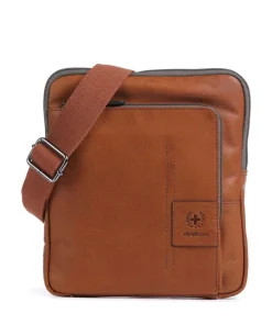 Hyde Park Brian Umhängetasche fein genarbtes Leder cognac