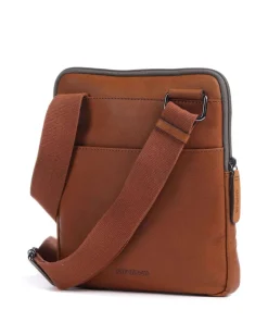 Hyde Park Brian Umhängetasche fein genarbtes Leder cognac