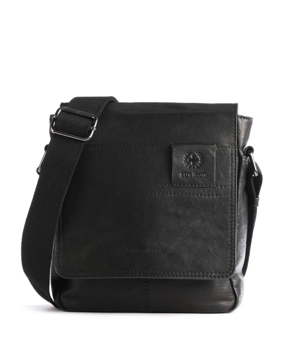 Hyde Park Umhängetasche Leder schwarz