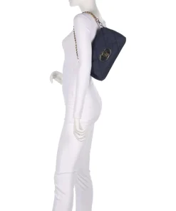 Icon M Schultertasche Baumwolle dunkelblau