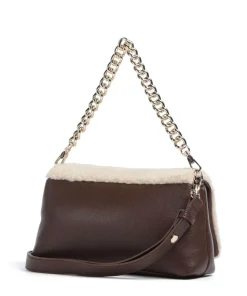 Icon M Schultertasche Lederimitat, Kunstfell beige/braun