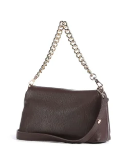 Icon M Schultertasche Lederimitat dunkelbraun