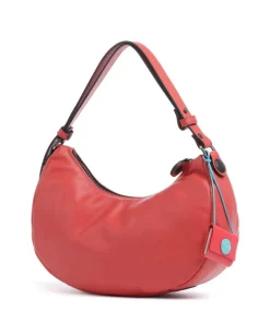 Icon Maite Schultertasche genarbtes Kalbsleder rot