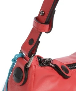 Icon Maite Schultertasche genarbtes Kalbsleder rot