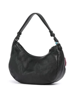 Icon Maite Schultertasche genarbtes Kalbsleder schwarz