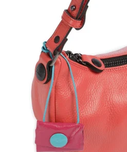 Icon Maite Schultertasche genarbtes Kalbsleder rot