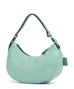 Icon Maite Schultertasche genarbtes Kalbsleder türkis