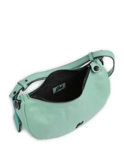 Icon Maite Schultertasche genarbtes Kalbsleder türkis