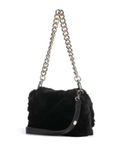 Icon S Schultertasche Kunstfell schwarz