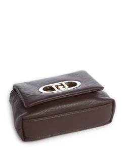 Icon S Schultertasche Lederimitat dunkelbraun