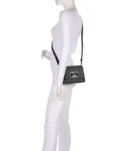 Icon S Schultertasche Polyester schwarz/silber