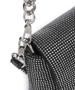 Icon S Schultertasche Polyester schwarz/silber