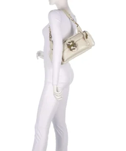 Iconic Snakes Pockets Schultertasche Lederimitat creme